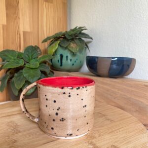 El Yapımı Seramik Bardak Kulplu 200 ml