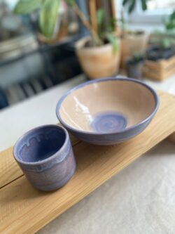 El yapımı Seramik Kase ve Kahve Bardağı Set