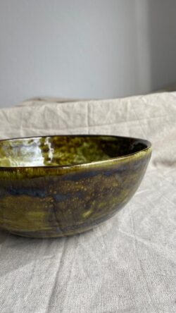 El yapımı Seramik , Salata Kasesi 18 cm çap - Görsel 4