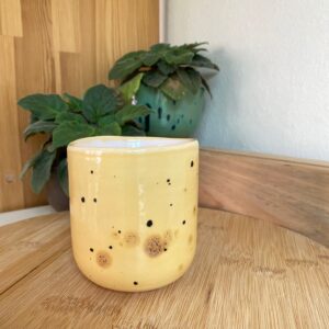 El Yapımı Seramik Kahve Bardağı Kulpsuz 210 ml