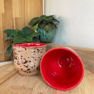 El Yapımı Seramik Kahve Bardağı Kulpsuz 200 ml