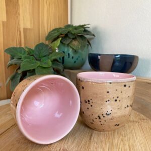 El Yapımı Seramik Kahve Bardağı Kulpsuz 200 ml