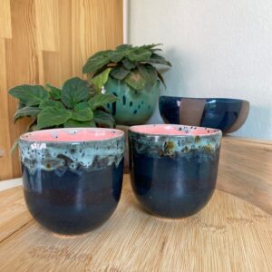 El Yapımı Seramik Kahve Bardağı Kulpsuz 200 ml