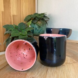 El Yapımı Seramik Kahve Bardağı Kulpsuz 210 ml