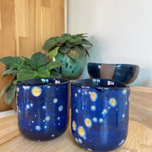 El Yapımı Seramik Kahve Bardağı Kulpsuz 210 ml