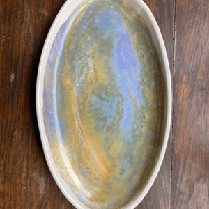 El Yapımı Seramik Kayık Tabak 30cm