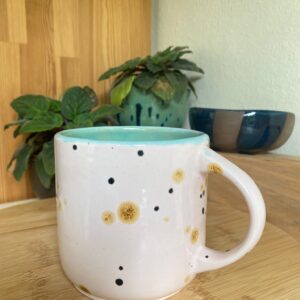 El Yapımı Seramik Bardak Kulplu 400 ml