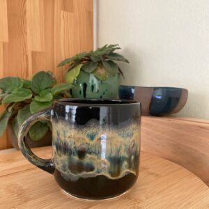 El Yapımı Seramik Bardak Kulplu 400 ml