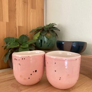 El Yapımı Seramik Kahve Bardağı Kulpsuz 200 ml