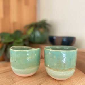 El Yapımı Seramik Kahve Bardağı Kulpsuz 200 ml